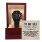 To My Dad on Father's Day Black Chronograph Watch