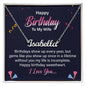 Happy Birthday To My Wife Personalized Name Necklace