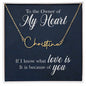 To The Owner Of My Heart Personalized Name Necklace