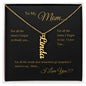 To My Mom Personalized Vertical Name Necklace