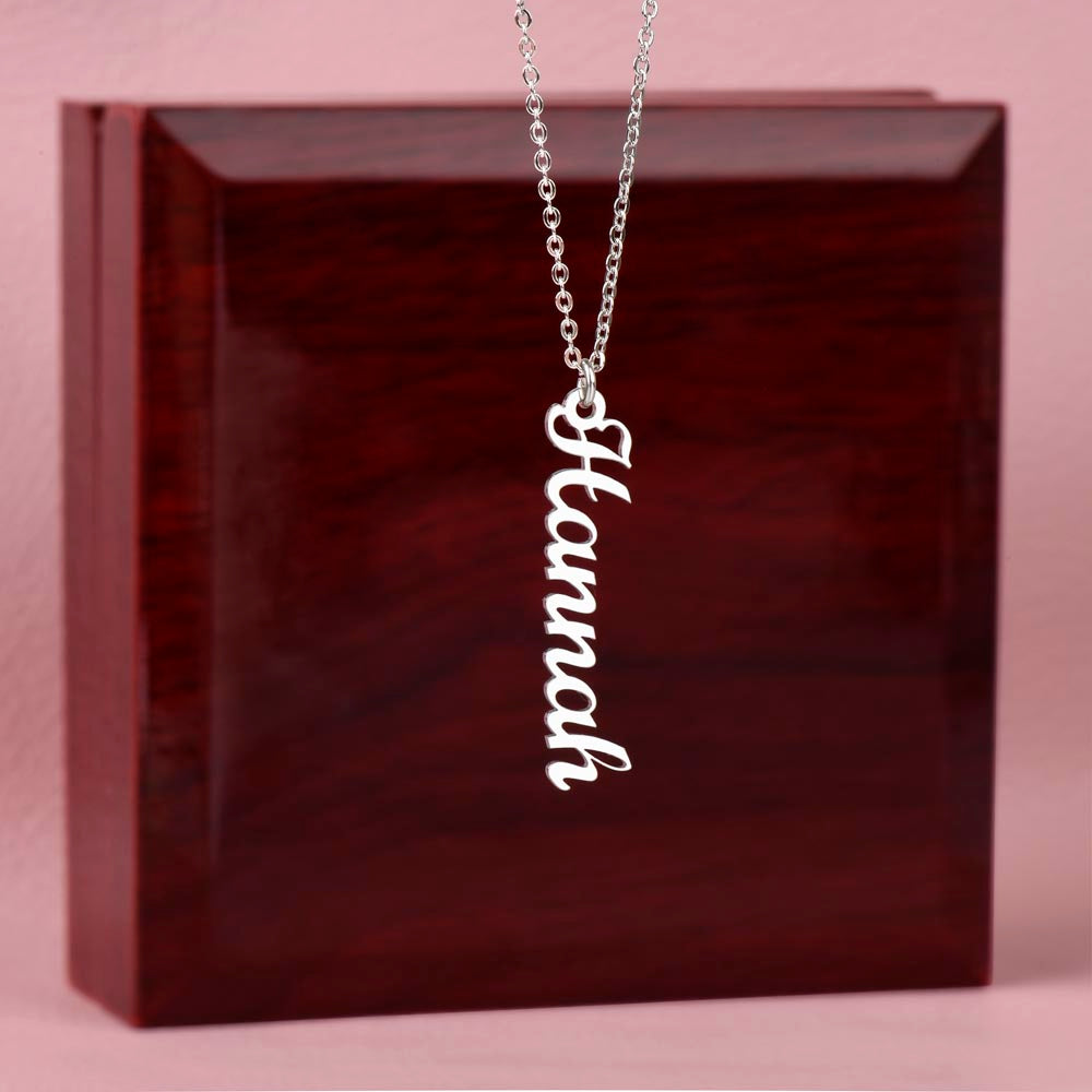 My Beautiful Bride Vertical Name Necklace