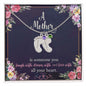 A mother is Someone You...Engraved Custom Baby Feet Necklace with Birthstone.