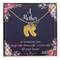 A mother is Someone You...Engraved Custom Baby Feet Necklace with Birthstone.