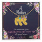 A mother is Someone You...Engraved Custom Baby Feet Necklace with Birthstone.
