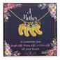 A mother is Someone You...Engraved Custom Baby Feet Necklace with Birthstone.