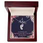 A mother is Someone You...Engraved Custom Baby Feet Necklace with Birthstone.