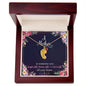 A mother is Someone You...Engraved Custom Baby Feet Necklace with Birthstone.