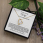 To My Loving Wife on Our Wedding Day Forever Love Necklace.