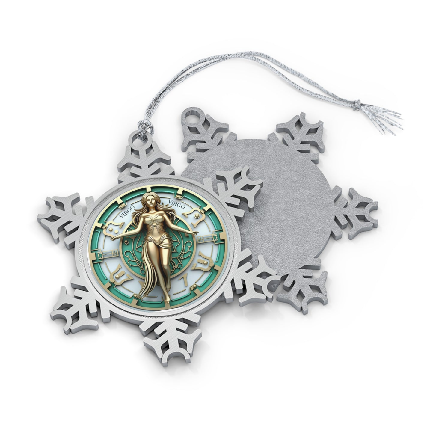 Virgo Pewter Snowflake Ornament