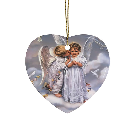 Kissing Angels Ceramic Ornaments (1pcs, 5pcs, 10pcs, 20pcs)