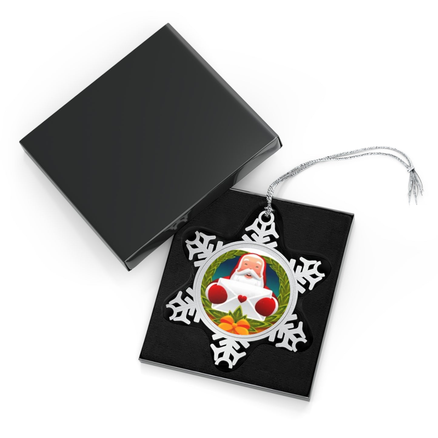 Letter To Santa Pewter Snowflake Ornament