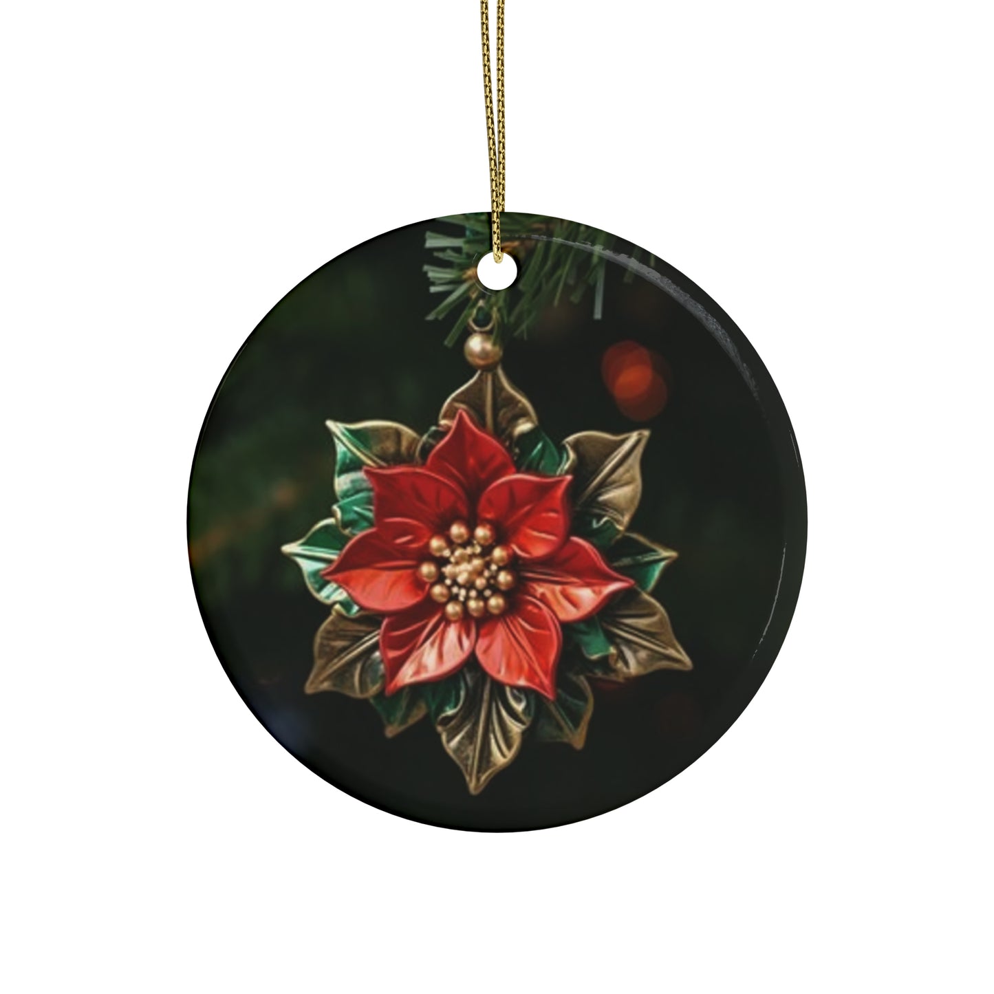 Poinsettia Ceramic Ornaments (1pcs, 5pcs, 10pcs, 20pcs)