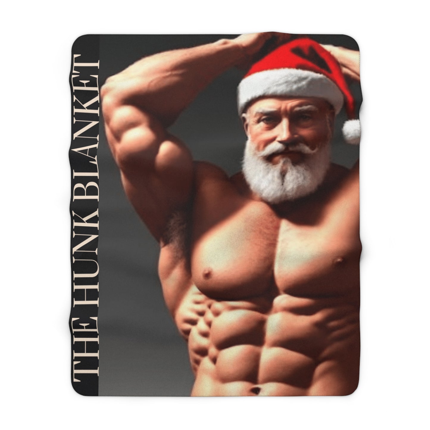 The Santa Hunk Sherpa Fleece Blanket (A-1)