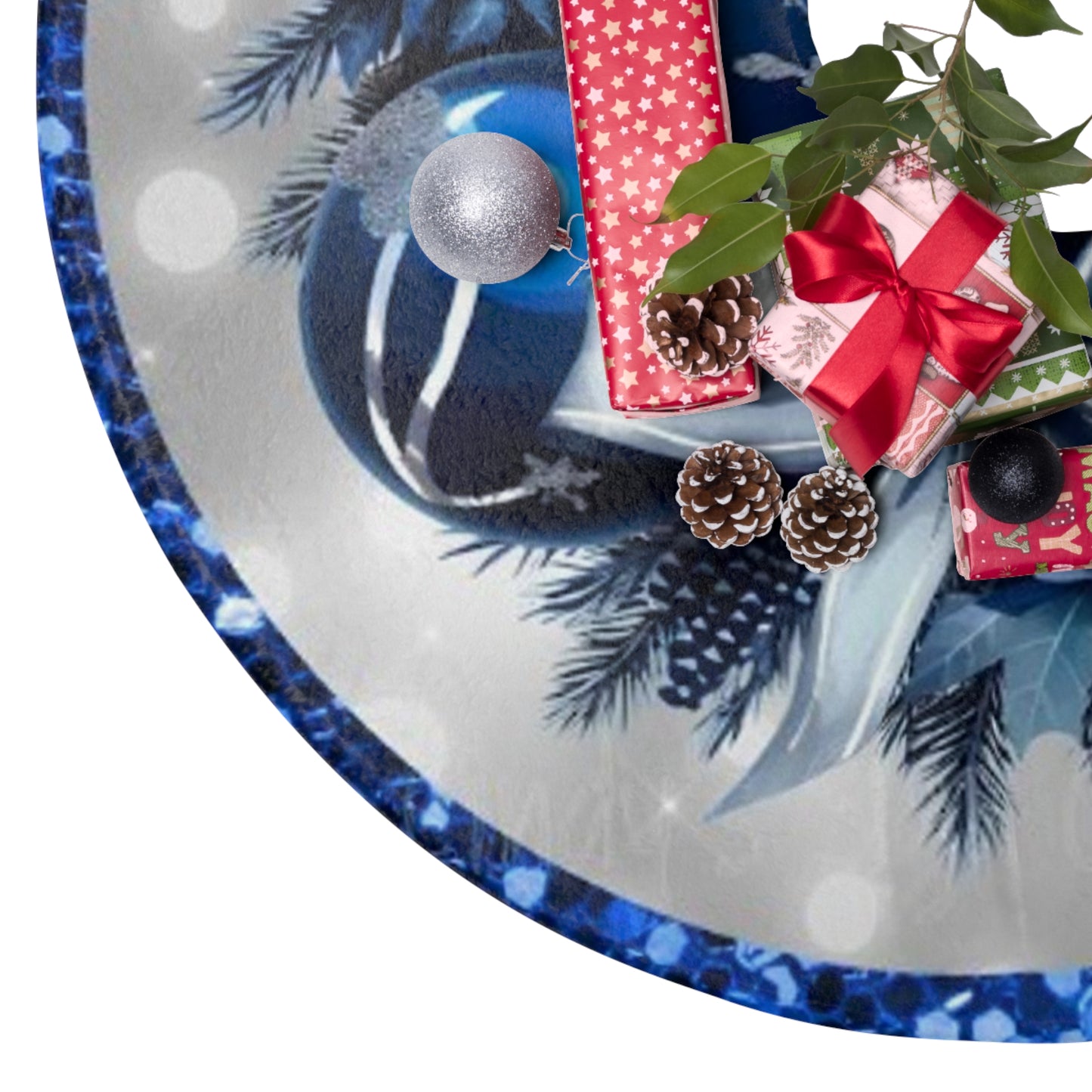 Dark Blue Christmas Tree Skirts