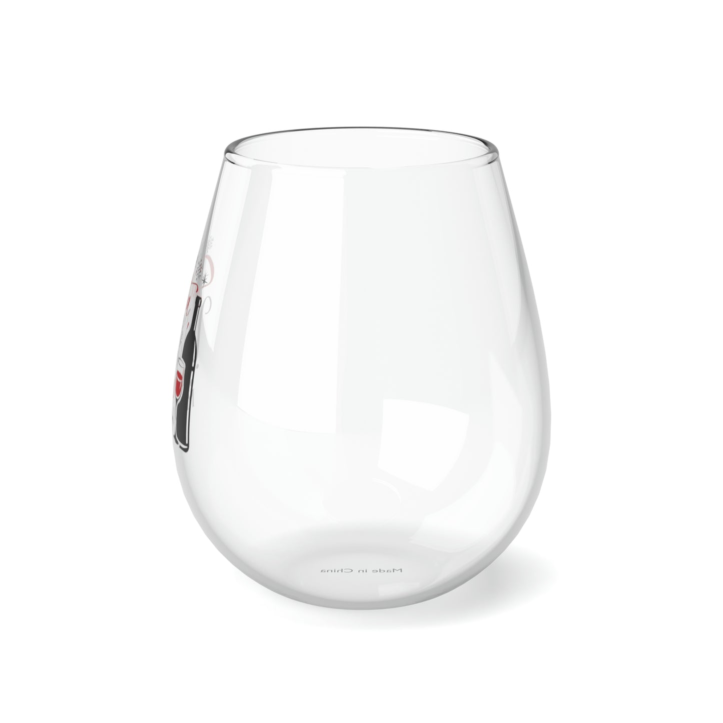 Dear Santa The Wine Stemless Wine Glass, 11.75oz (A-1)