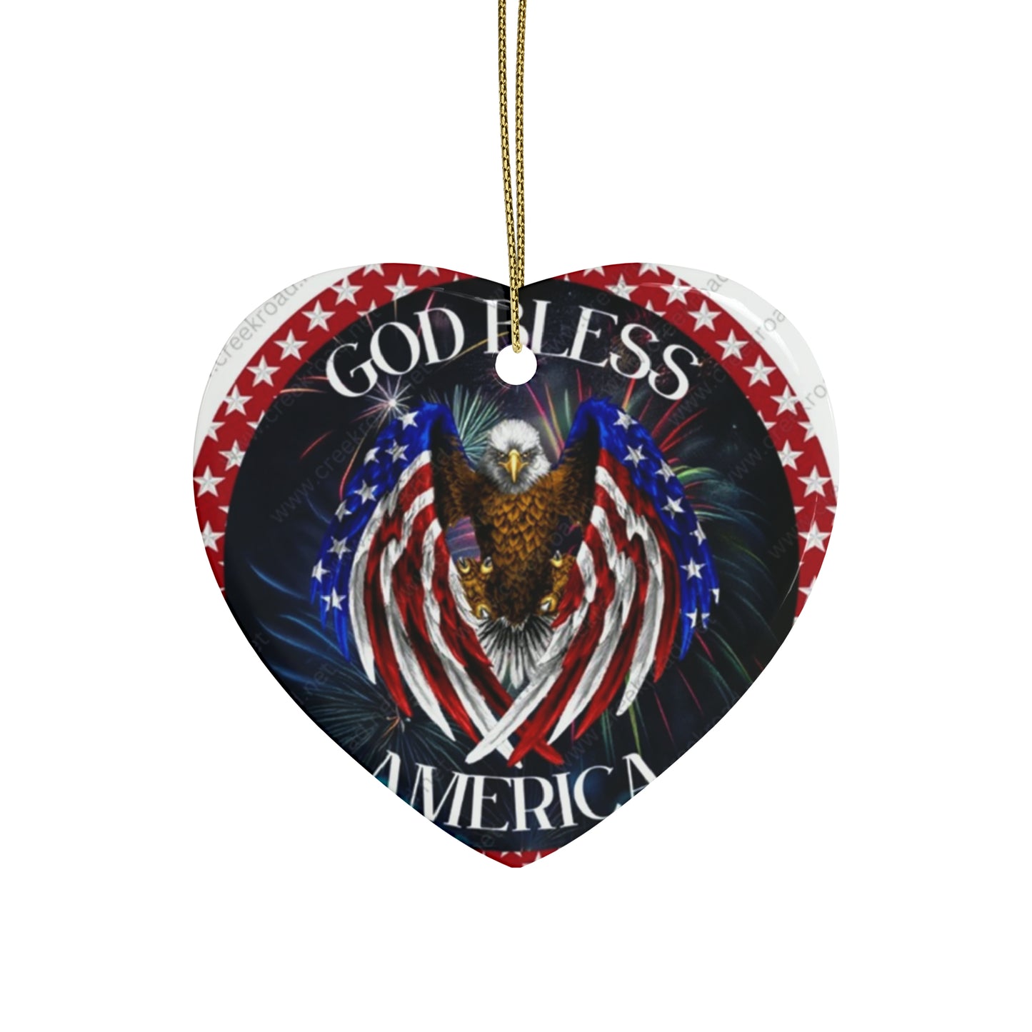 God Bless America Ceramic Ornaments (1pcs, 5pcs, 10pcs, 20pcs)