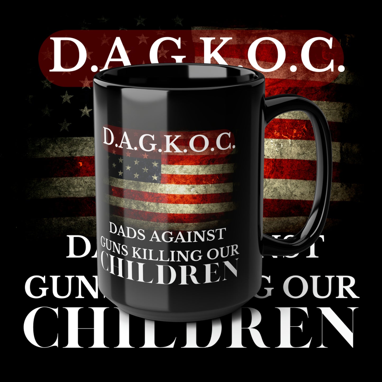 D.A.G.K.O.C. Black Mug, 15oz