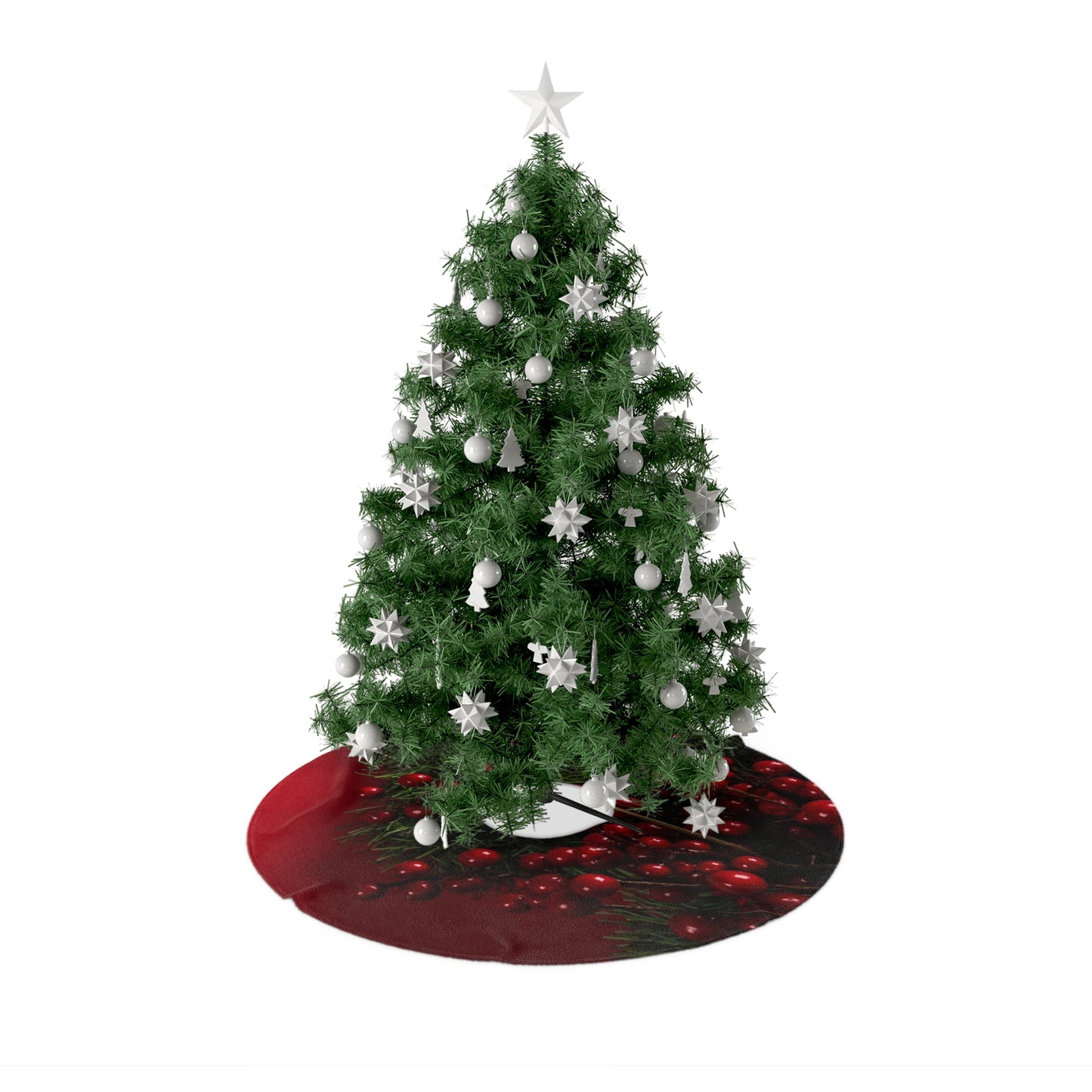 Red Wreath Christmas Tree Skirts