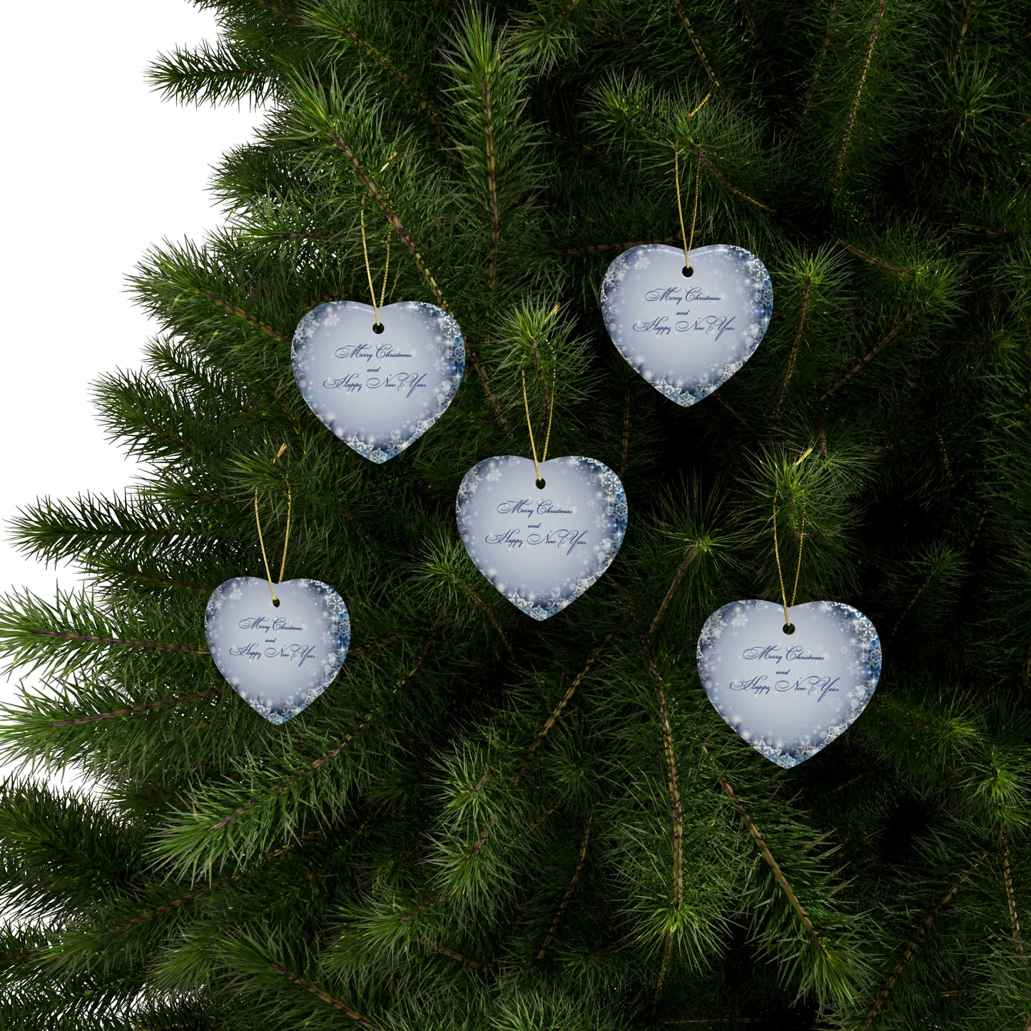 Sky Blue Christmas Ceramic Ornaments (1pcs, 5pcs, 10pcs, 20pcs)