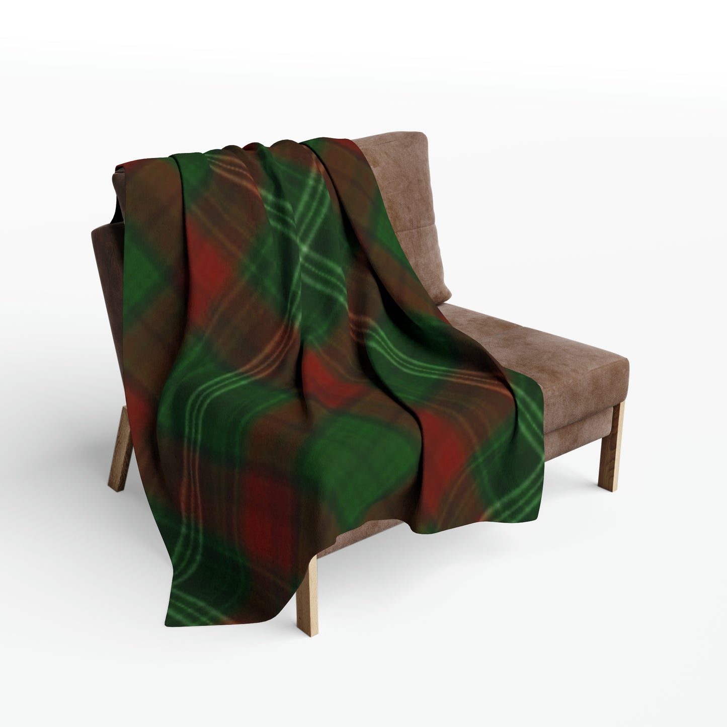 Green Plaid Arctic Fleece Blanket