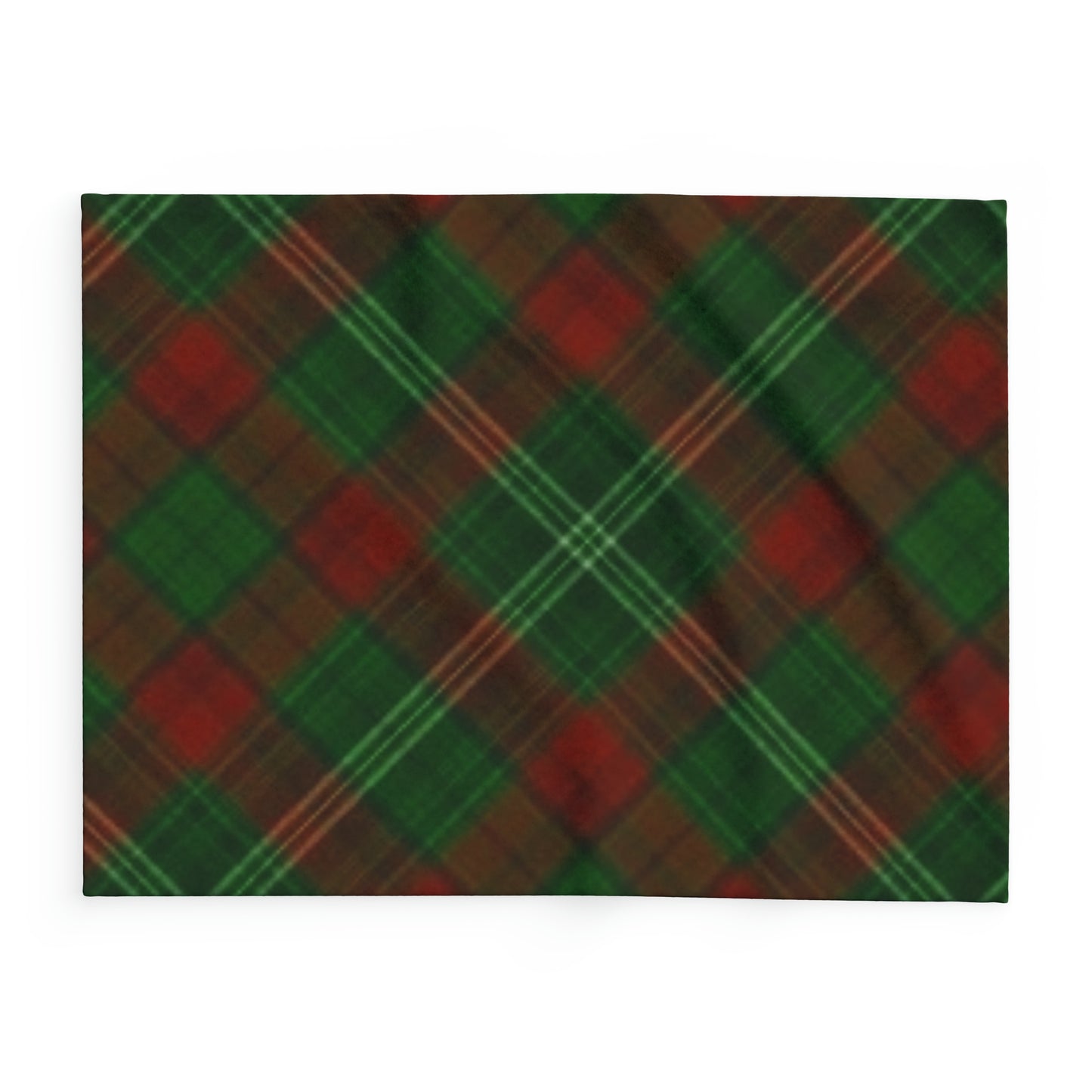 Green Plaid Arctic Fleece Blanket