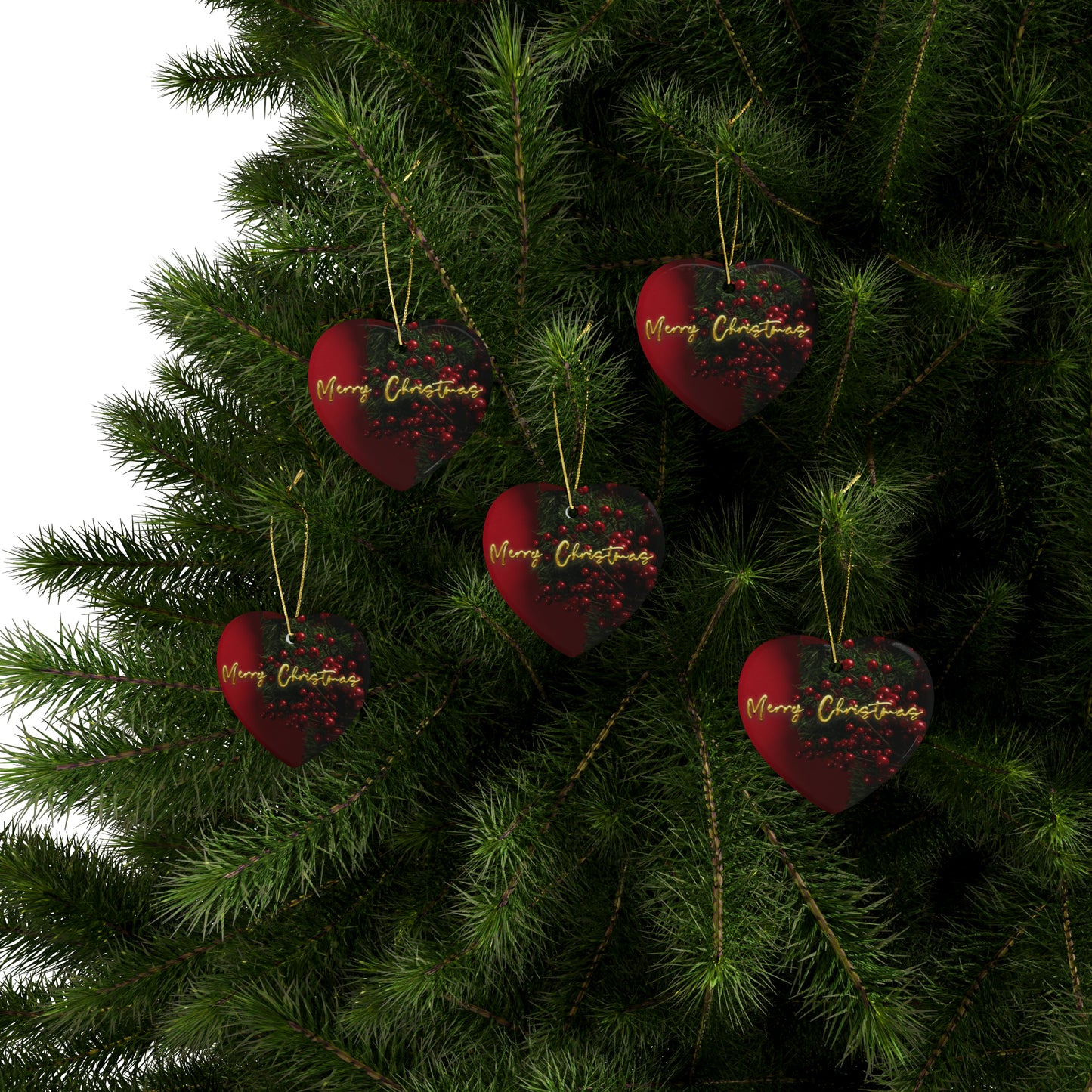 Mistletoe Berries Ceramic Ornaments (1pcs, 5pcs, 10pcs, 20pcs)