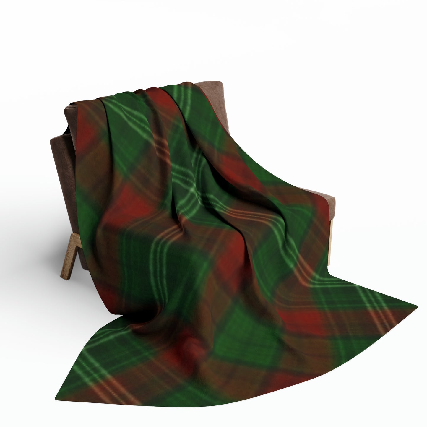 Green Plaid Arctic Fleece Blanket