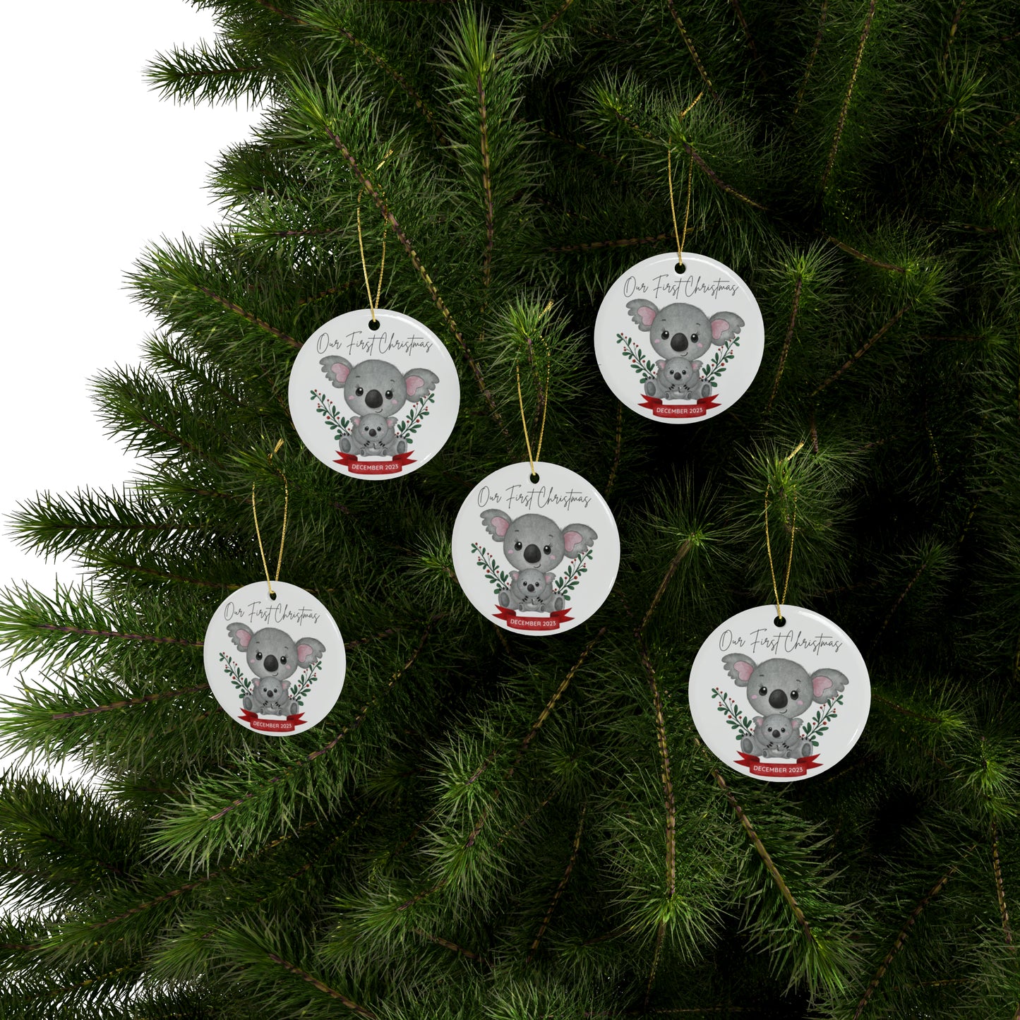 Our First Christmas Ceramic Ornaments (1pcs, 5pcs, 10pcs, 20pcs)