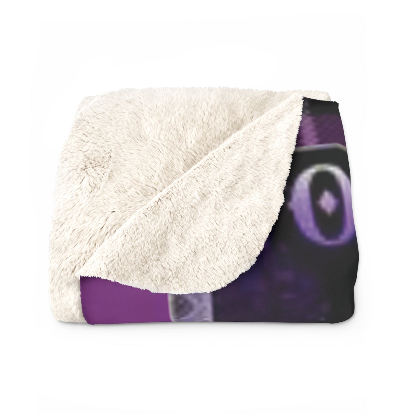 To My Husband Sherpa Fleece Blanket (Purple)