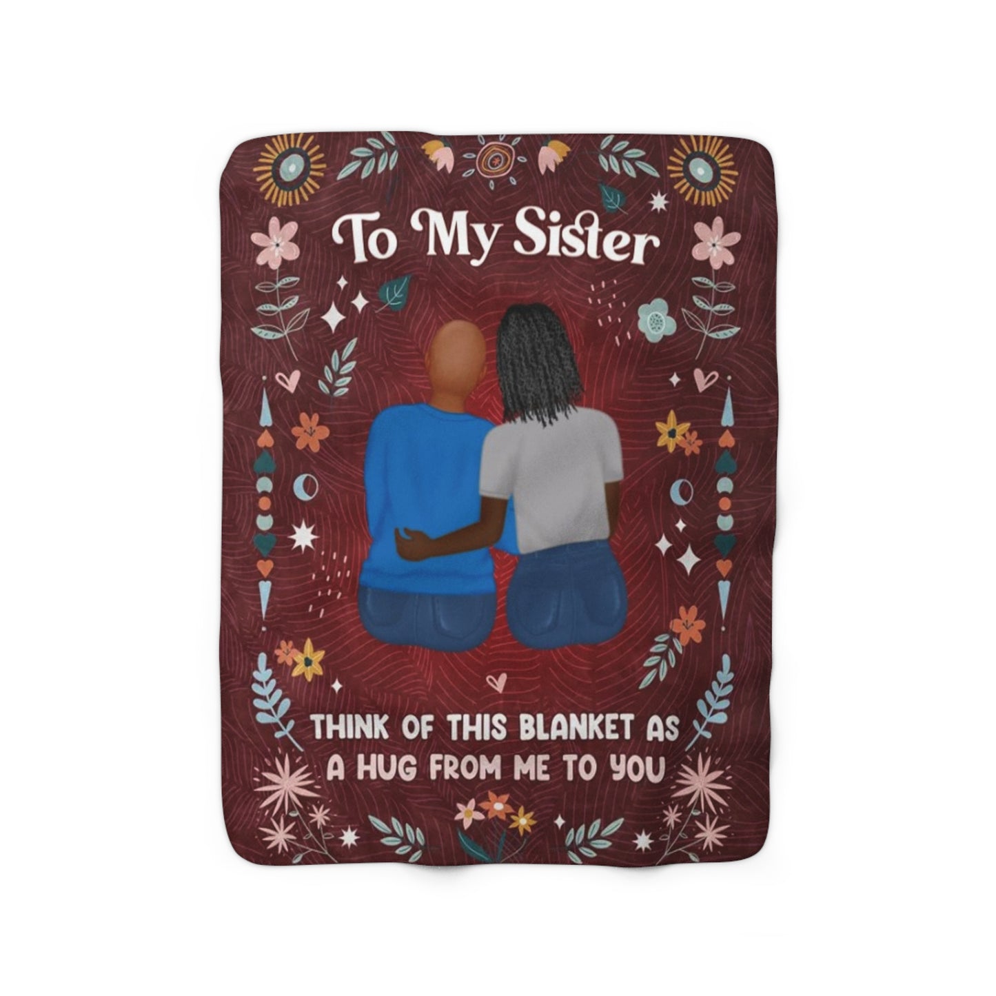 To My Sister Sherpa Fleece Blanket (Red)