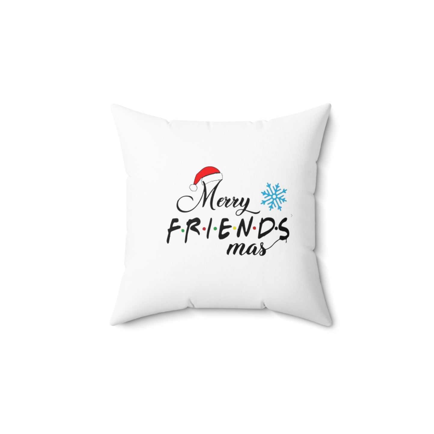 Merry Friends-Mas Spun Polyester Square Pillow