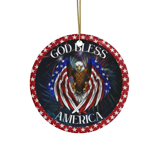 God Bless America Ceramic Ornaments (1pcs, 5pcs, 10pcs, 20pcs)