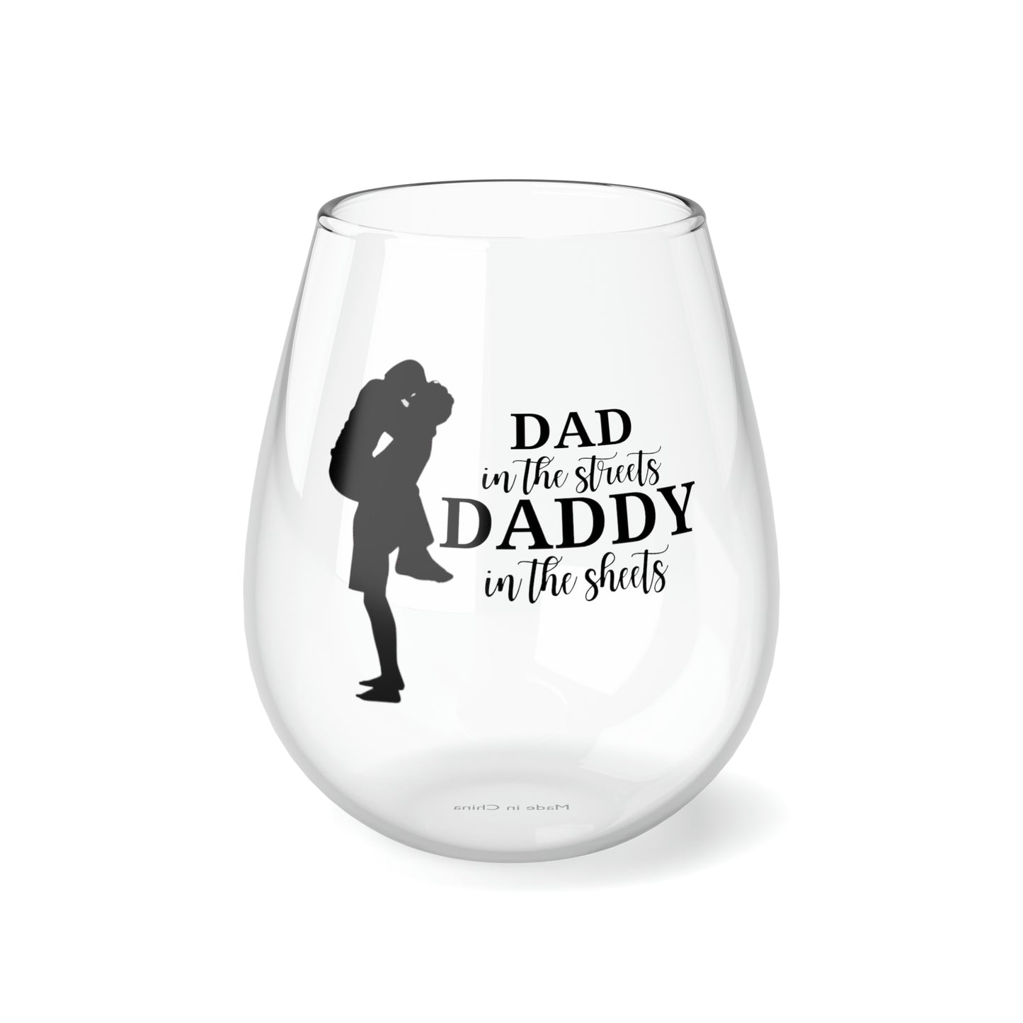 DADDY in the Sheets Stemless Wine Glass, 11.75oz