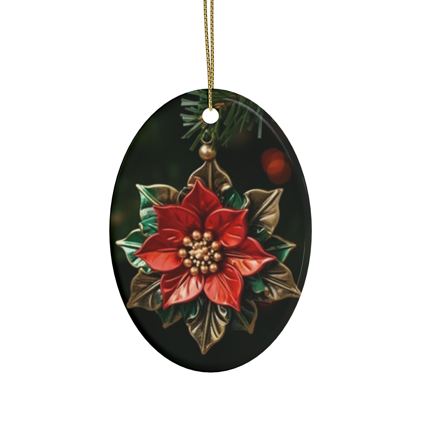 Poinsettia Ceramic Ornaments (1pcs, 5pcs, 10pcs, 20pcs)