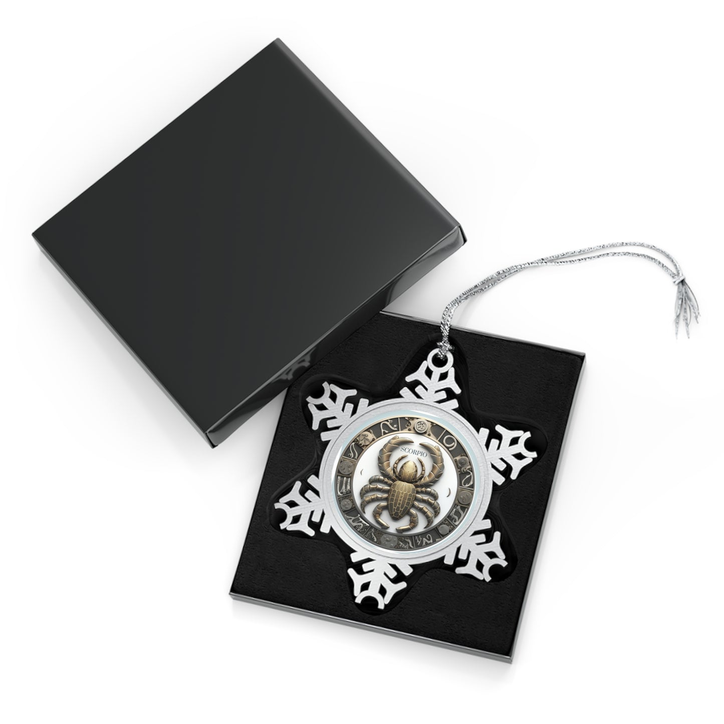 Scorpio Pewter Snowflake Ornament