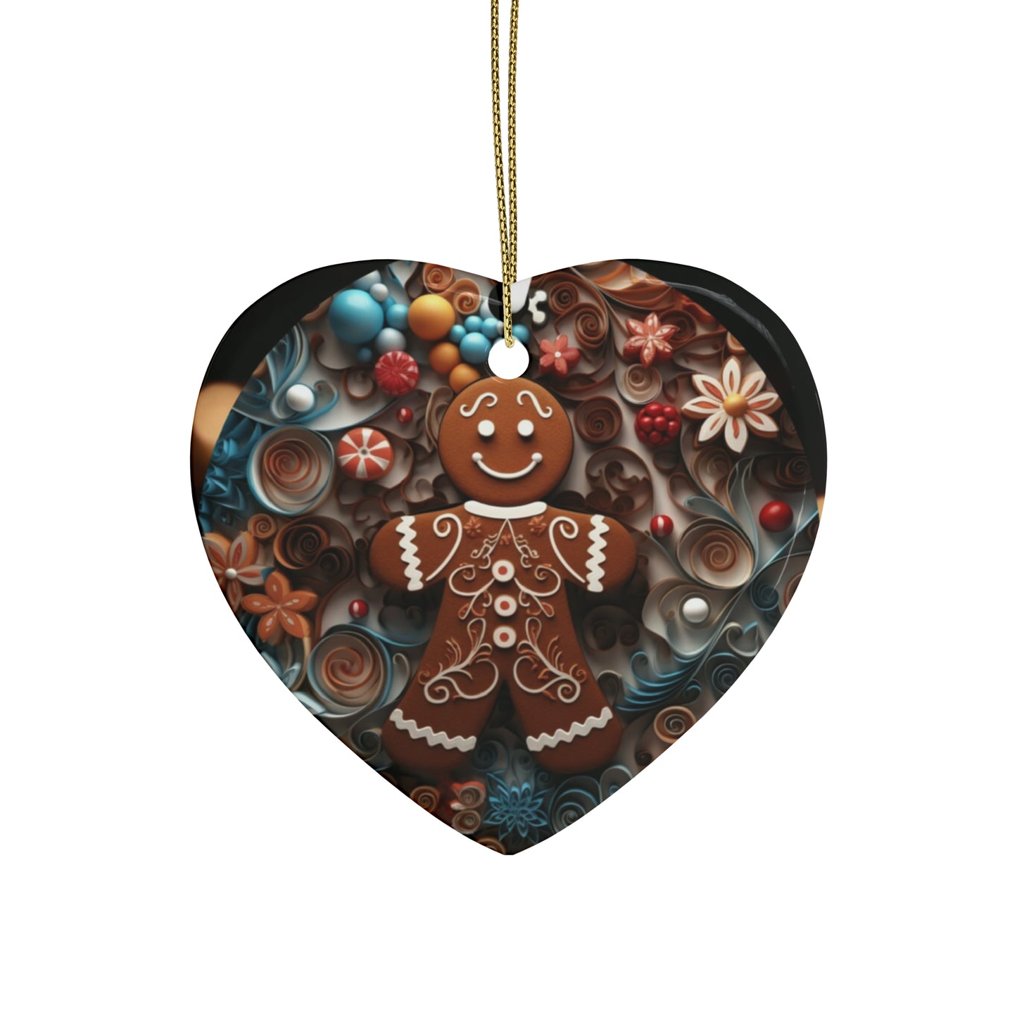 Gingerbread Man Ceramic Ornaments (1pcs, 5pcs, 10pcs, 20pcs)