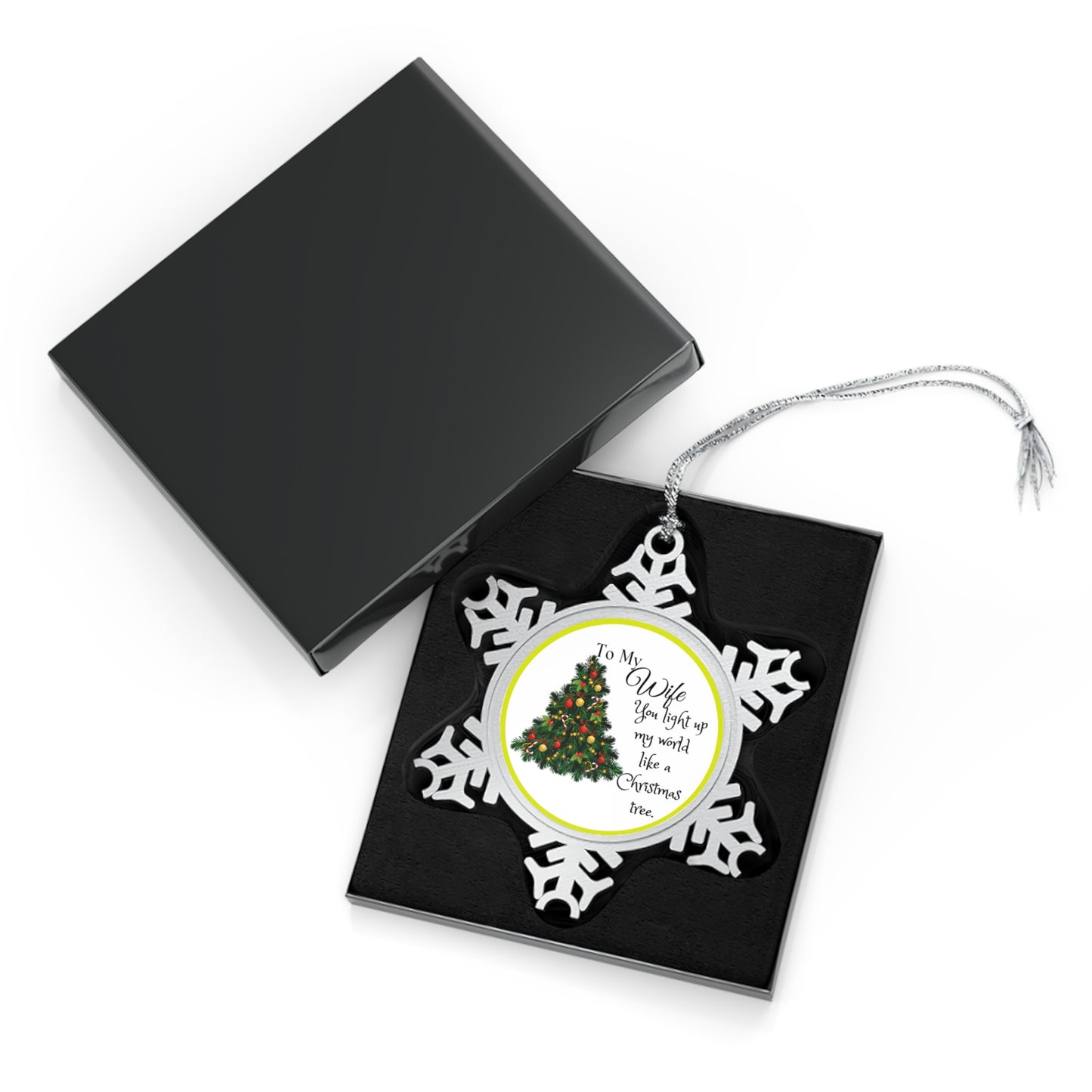 To My Wife Ki-Lime Pewter Snowflake Ornament