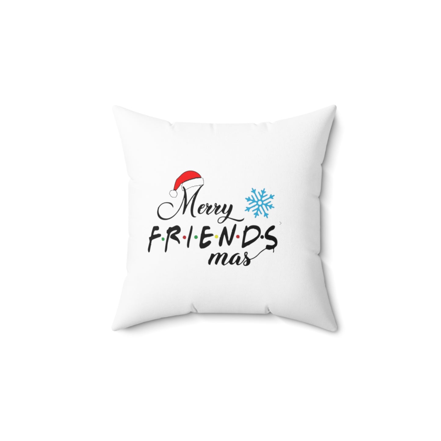 Merry Friends-Mas Spun Polyester Square Pillow