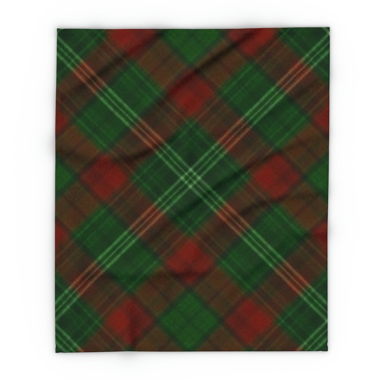 Green Plaid Arctic Fleece Blanket