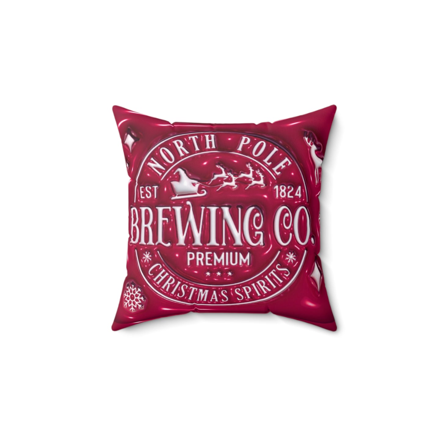 North Pole Brewing Spun Polyester Square Pillow