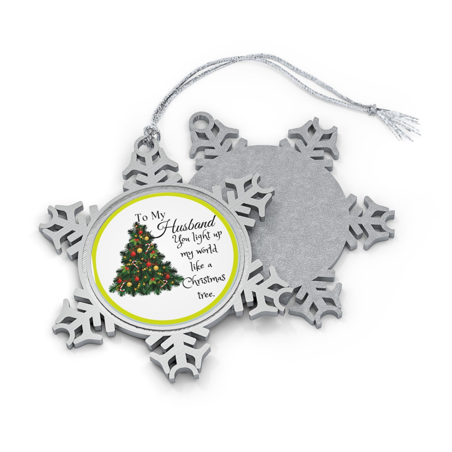 To My Husband Ki-LimePewter Snowflake Ornament