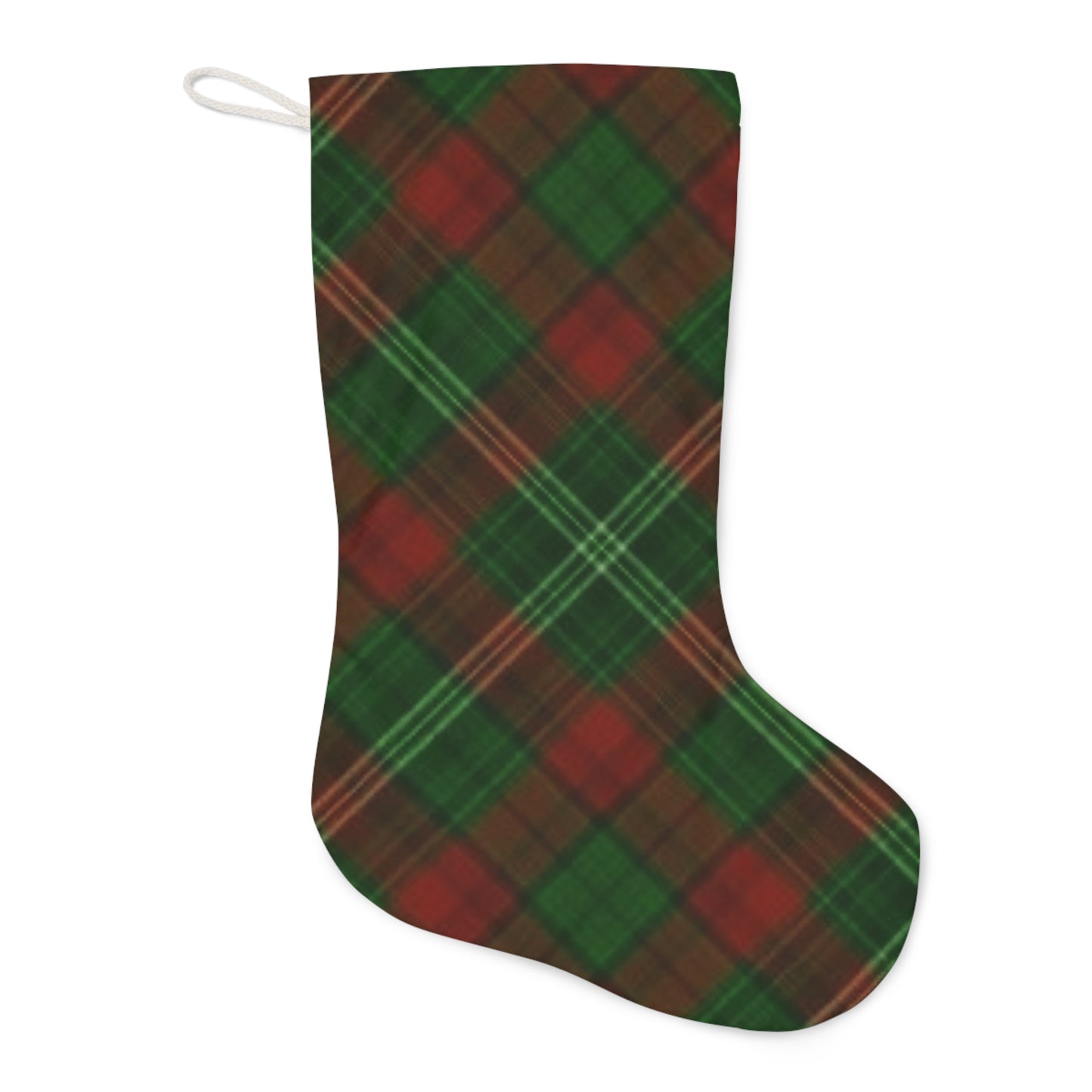 Green Plaids Santa Stocking