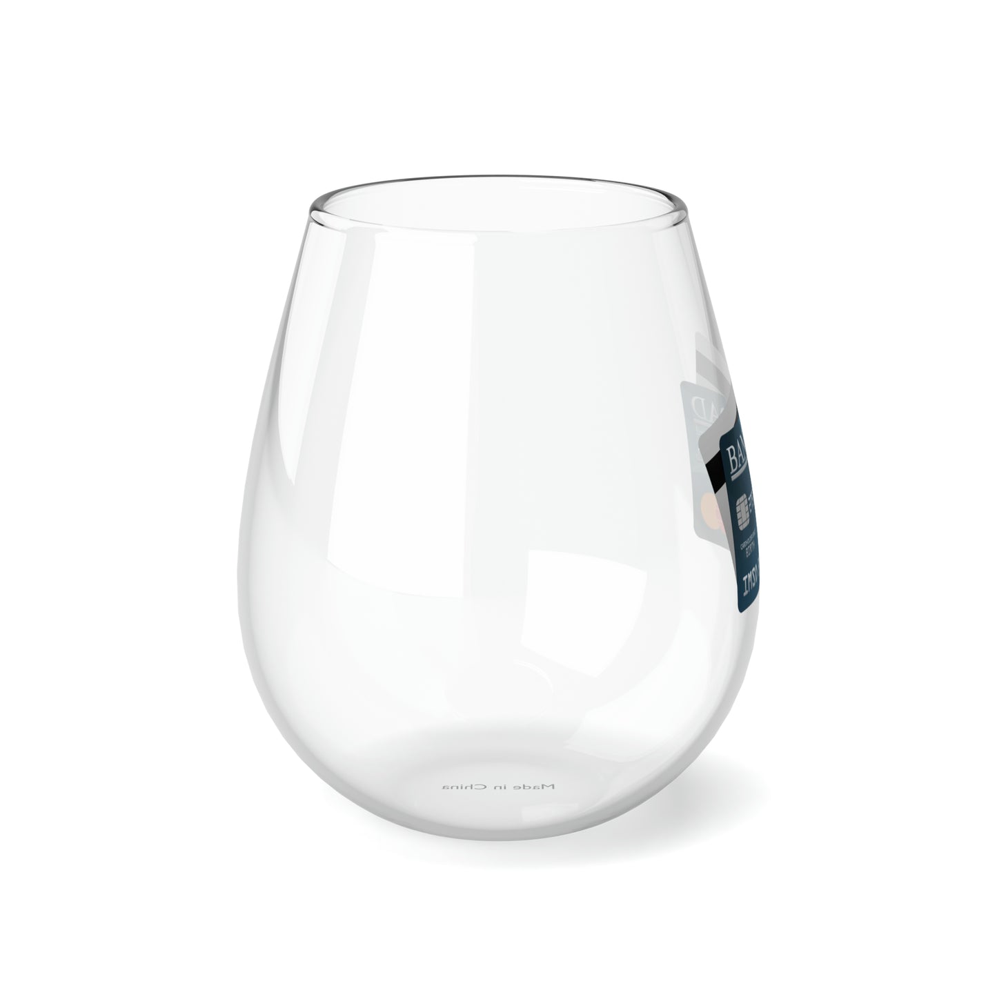 Bank of Dad Stemless Wine Glass, 11.75oz (Reg)