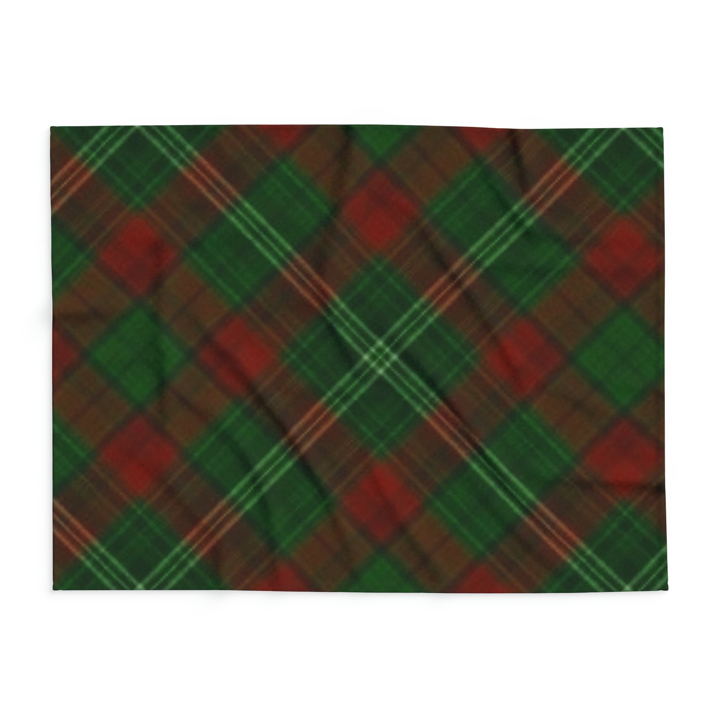 Green Plaid Arctic Fleece Blanket