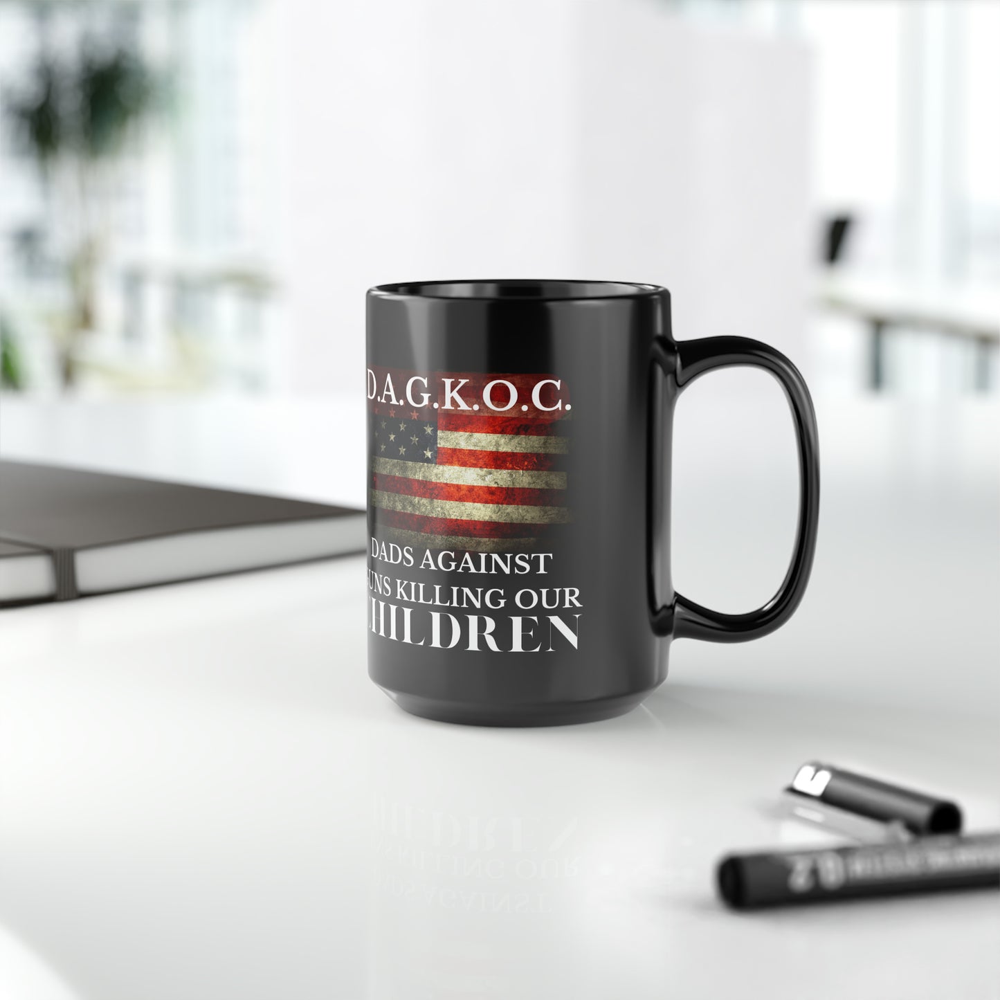 D.A.G.K.O.C. Black Mug, 15oz