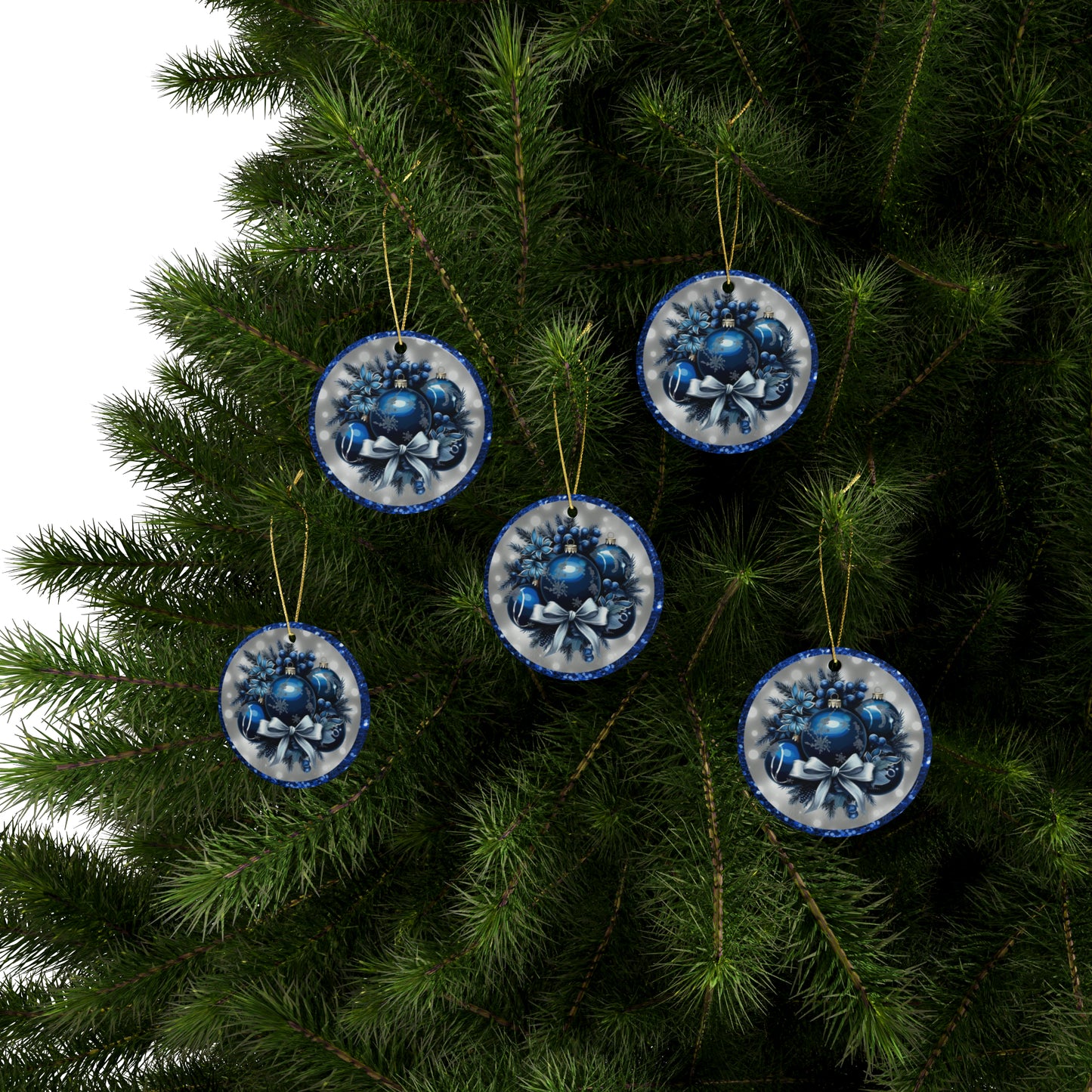 Blue Ceramic Ornaments (1pcs, 5pcs, 10pcs, 20pcs)