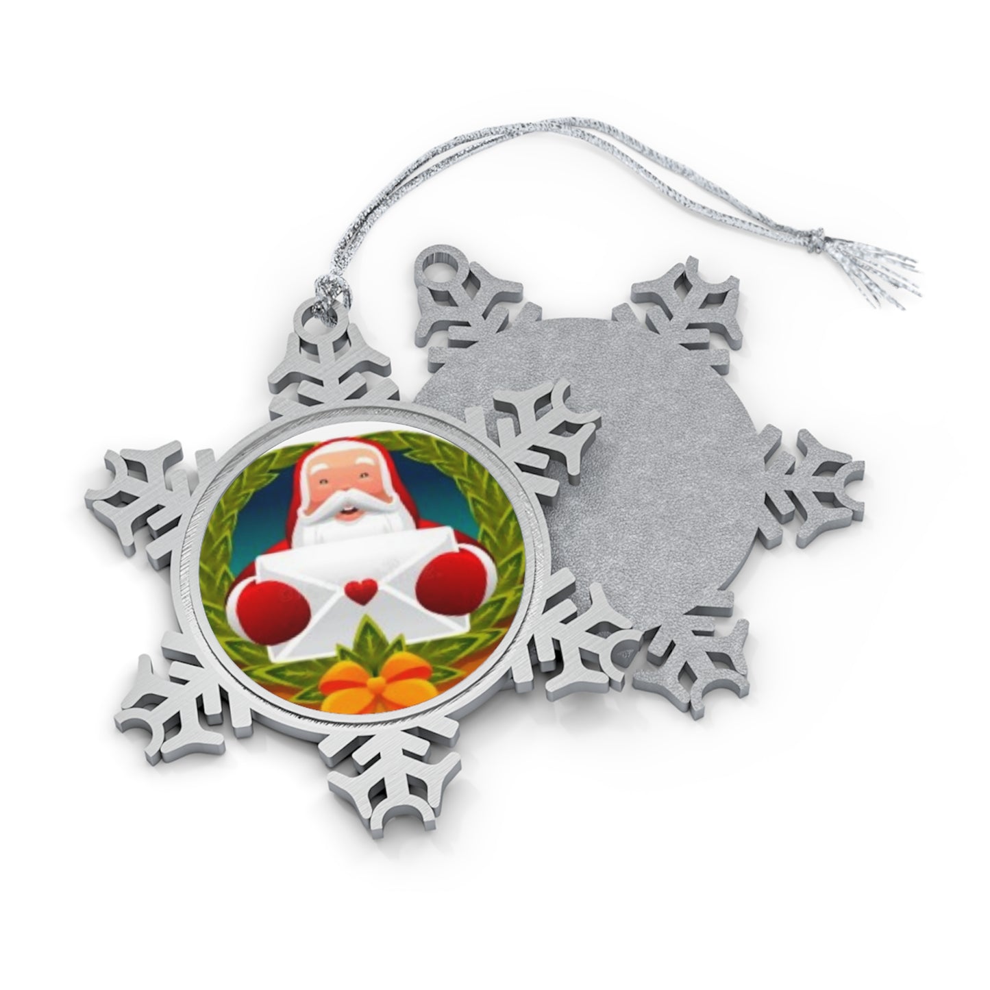 Letter To Santa Pewter Snowflake Ornament