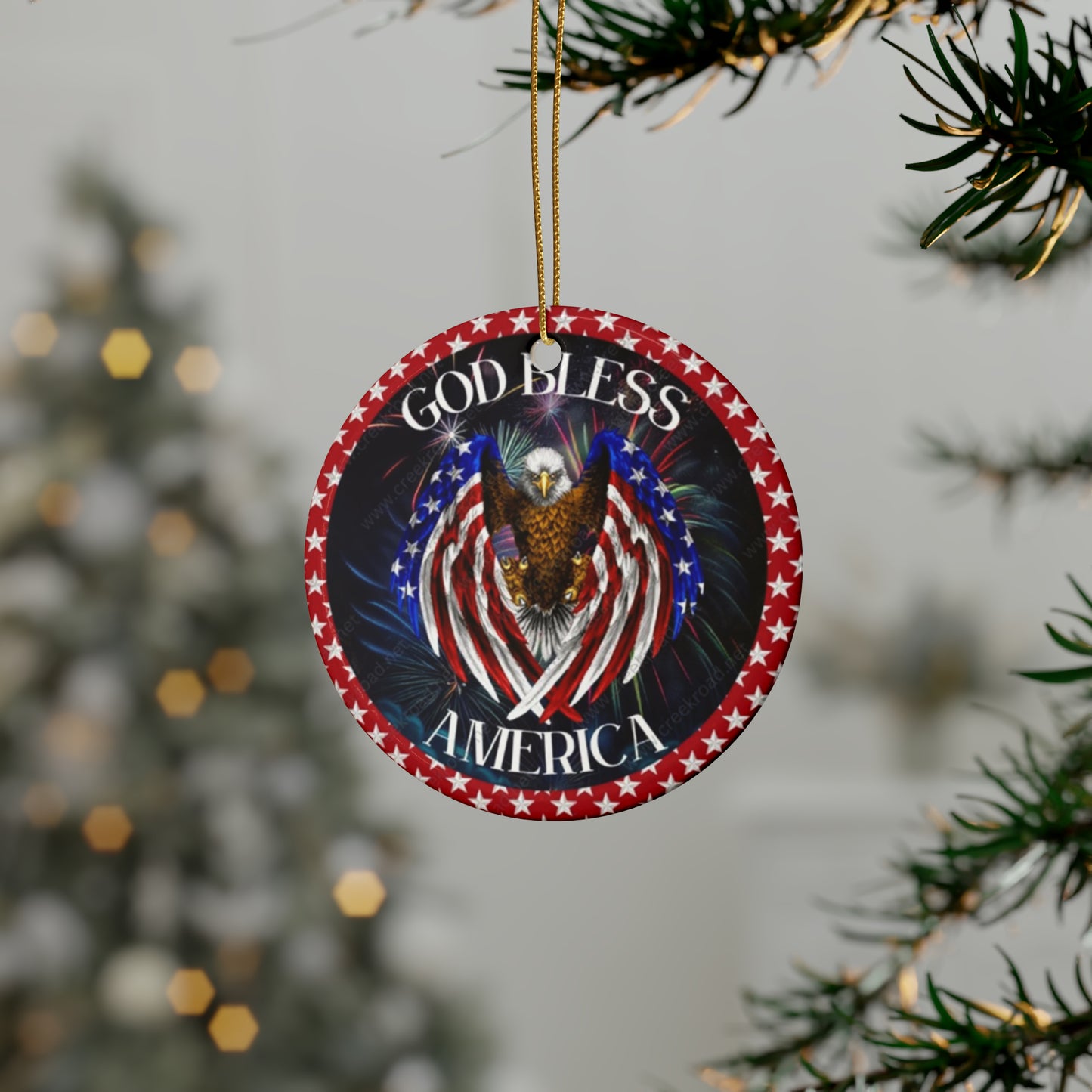 God Bless America Ceramic Ornaments (1pcs, 5pcs, 10pcs, 20pcs)