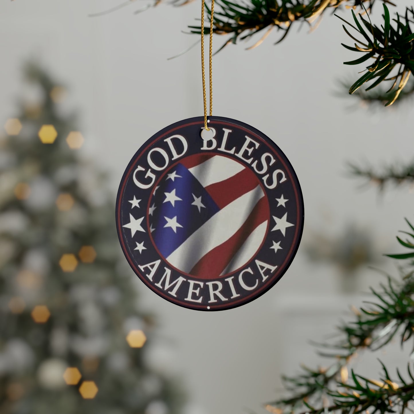 God Bless America RWB Ceramic Ornaments (1pcs, 5pcs, 10pcs, 20pcs)