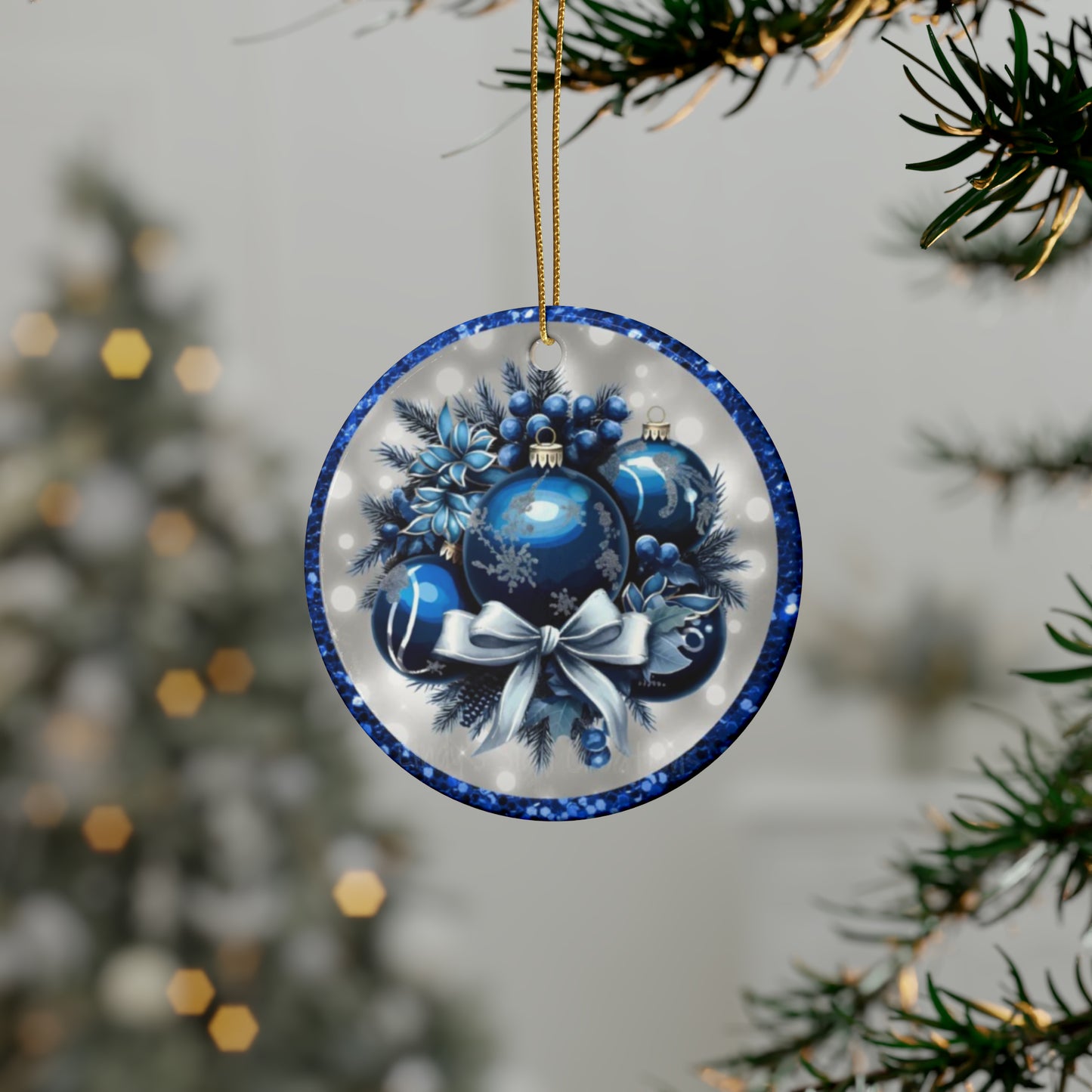 Blue Ceramic Ornaments (1pcs, 5pcs, 10pcs, 20pcs)